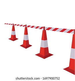 This is to lay a fence with cones and tape. In order to be a restricted area.