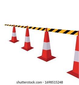 This is to lay a fence with cones and tape. In order to be a restricted area.