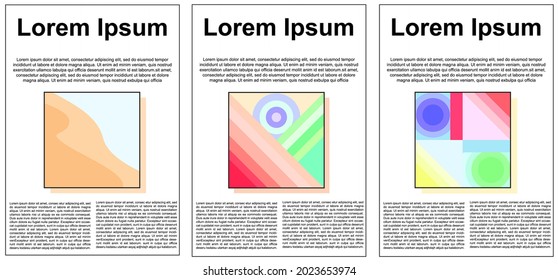 este es el diseño para revista, plantilla de afiches y portada de libros , diseño coloreado geométrico .