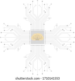 This is a lead pattern on an electronic circuit board.