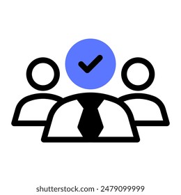 This Leader icon is suitable for employee, employment, worker, etc.