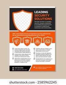 This leading Security solutions flyer or Security Flyer Design Template has been developed to boost your Ultimate Marketing Opportunity and solid brand product or service awareness and promotion