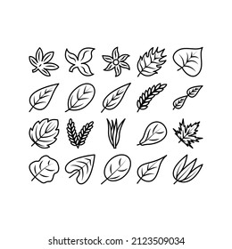 this is a leaf icon with simple outline style
