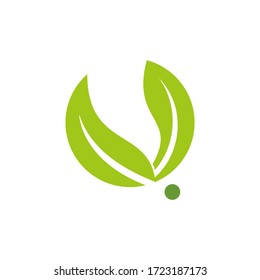 esta es una hoja para la plantilla de logotipo de naturaleza