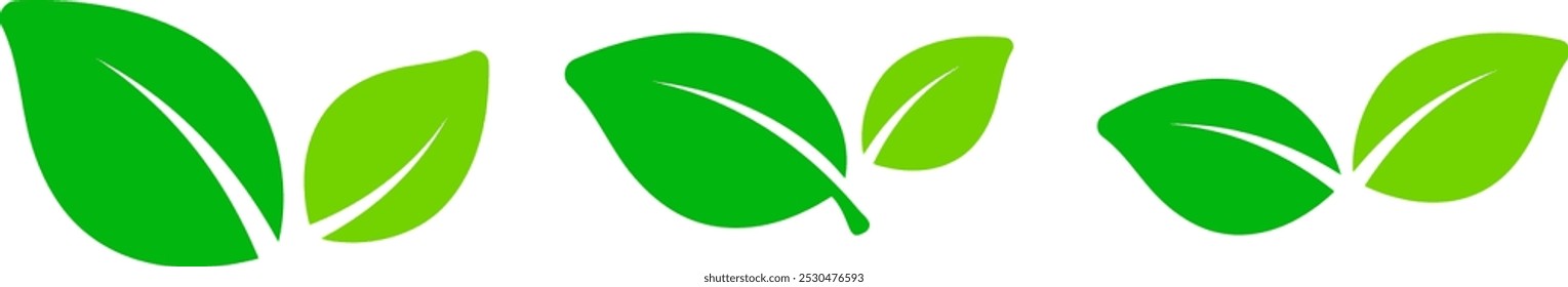 This leaf vector design features vibrant green leaves in various shapes and sizes, perfect for nature-themed projects, eco-friendly designs, or adding a fresh touch to your graphics!