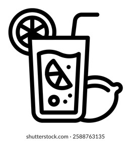 This Lemonade icon is suitable for Restaurant Menu, Food, etc