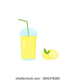 This is lemonade on a white background.