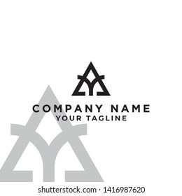 this is letter AY logo design