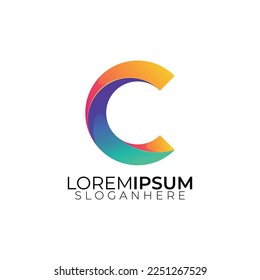 este es el logo colorido de la letra C