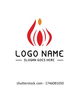 This is a Letter "I" Fire Logo