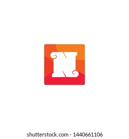 This is a Letter icon Design. It's flat type design with abstract color.