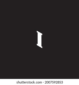 Este es un diseño del logo de la letra I sobre fondo negro.