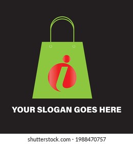 This is a i letter logo for ecommerce business, online store, online shop