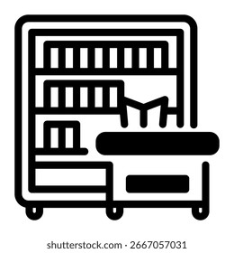 Este ícono de Biblioteca es adecuado para la universidad, escuela, Educación, etc.