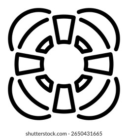 This Lifebuoy icon is suitable for Camping, Outdoor Activity, Summer Vacation, etc