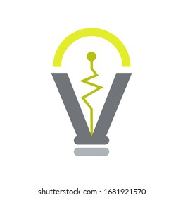 this is a light logo template.with v concept