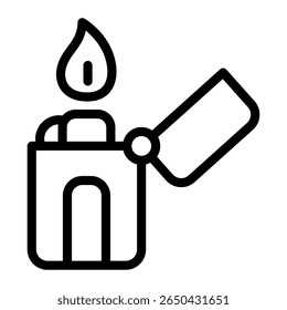 This Lighter icon is suitable for Camping, Outdoor Activity, Summer Vacation, etc