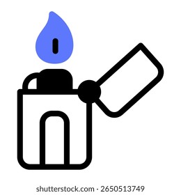 This Lighter icon is suitable for Camping, Outdoor Activity, Summer Vacation, etc