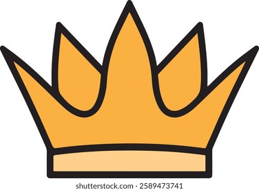 This is a line art crown
