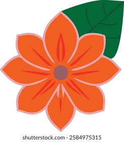 This is a line art Flower