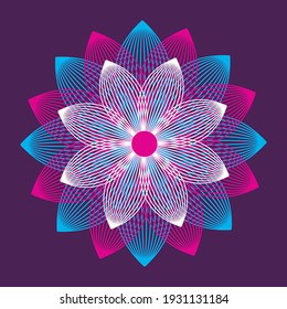 Este es el diseño de flores de arte de línea 