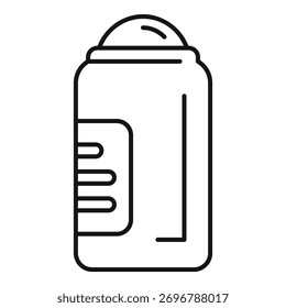 Este icono de arte de línea de desodorante roll on es perfecto para proyectos relacionados con el estilo de vida, la belleza y la higiene