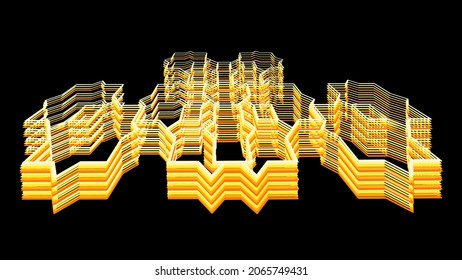 This is a line art illustration using vectors forming a container.