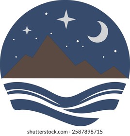 This is a line art night view