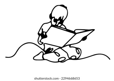 Esta es una línea de arte que lee el diseño de un niño.