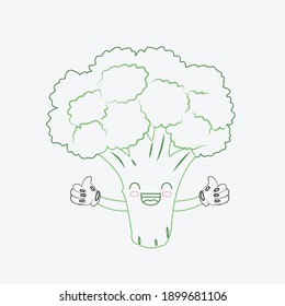 This Is Line Color Broccoli