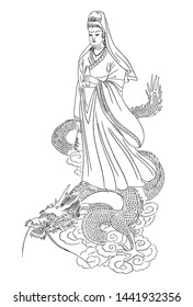 This is the line drawing of Buddhist Buddha.