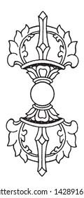 This is a line drawing of Buddhist supplies.