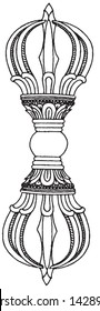 This is a line drawing of Buddhist supplies.