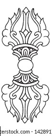 This is a line drawing of Buddhist supplies.