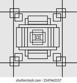 This is line geometric concept. Make it better the others. Classical and vintage .