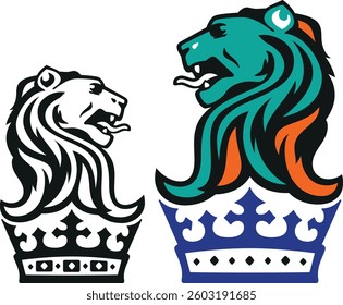 this is lion head vector sillhutee 