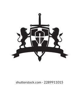 This is a lion security logo design