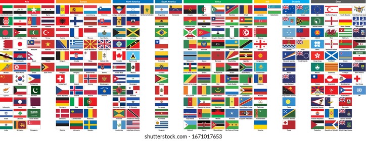 This Is A List Of Flags Of The World. Made In Official Colors Whenever Possible.