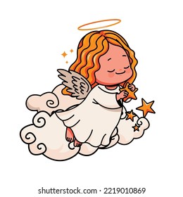 this is a 
Little angel watercolor template 