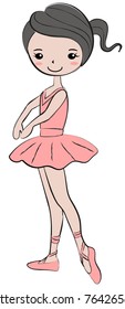 This is a little girl who plays ballet