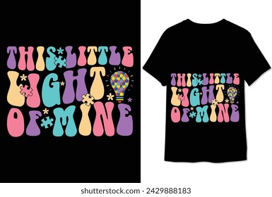 this little light of mine colorful graphic tshirt autism tshirt design