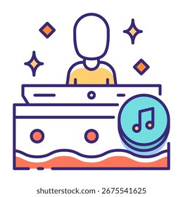 Este ícone Live Music é adequado para aniversário, festa, etc.