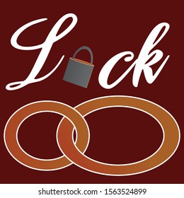 This lock text t-shirt design.