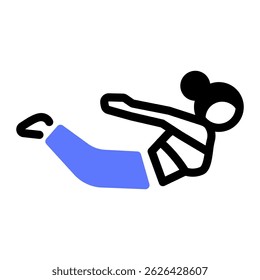 This Locust (pose) icon is suitable for Yoga, Mindfulness, Healthy Lifestyle, etc