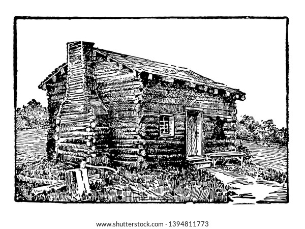 This Log Cabin Kentucky Where Abraham Royalty Free Stock Image