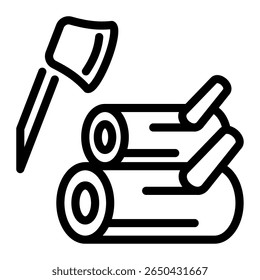 This Log icon is suitable for Camping, Outdoor Activity, Summer Vacation, etc