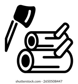 This Log icon is suitable for Camping, Outdoor Activity, Summer Vacation, etc