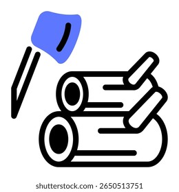 This Log icon is suitable for Camping, Outdoor Activity, Summer Vacation, etc