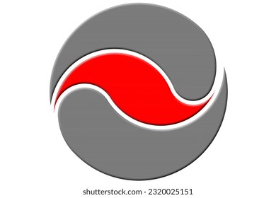 This is logo (0) sign red color and ass curve.