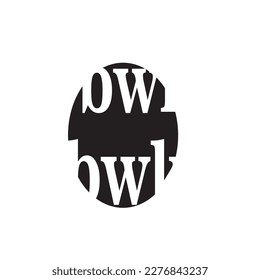 This is logo b and w and k design vector